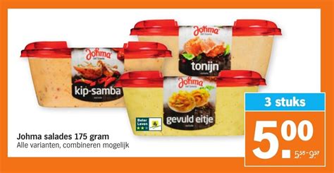 Johma Salades 175 Gram 3 Stuks Aanbieding Bij Albert Heijn