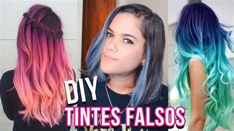 DIY Como Hacer TINTE DE CABELLO FALSO En Casa Y Que Parezca REAL