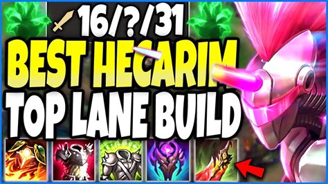 New Meta Tank Hecarim Top Lane Monster 🔥 Best Season 10 Hecarim Build