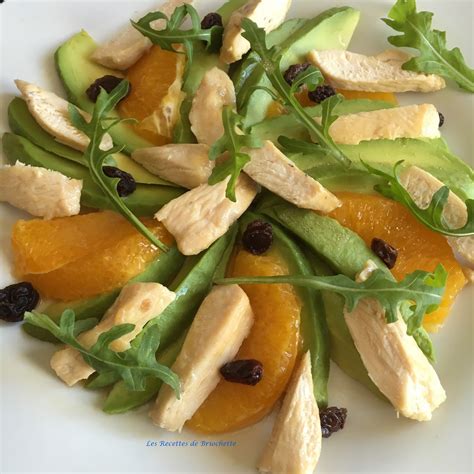 Les Recettes De Briochette Salade Davocats Orange Et Poulet