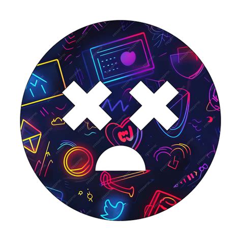 premium photo image icons face eyes xmarks shapes dark theme