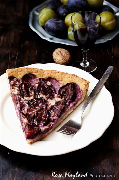 Rosas Yummy Yums Plum Tart With Scone Pastry And Mascarpone Tarte Aux