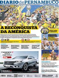 Capa Folha De Pernambuco Segunda 8 De Julho De 2019