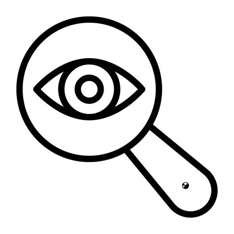 Eye under magnifying glass, search eye icon 40199899 Vector Art at Vecteezy