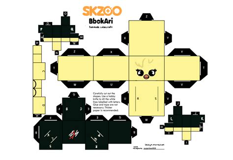Skzoo bbokari papercraft – Artofit