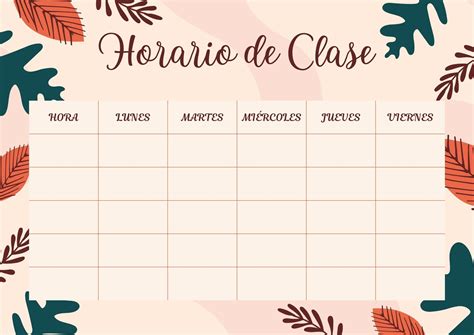 P Gina Plantillas De Horarios Escolar Editables Canva