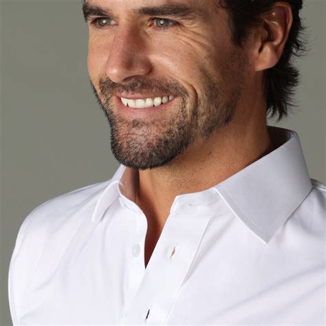 semi spread collar polo white collars