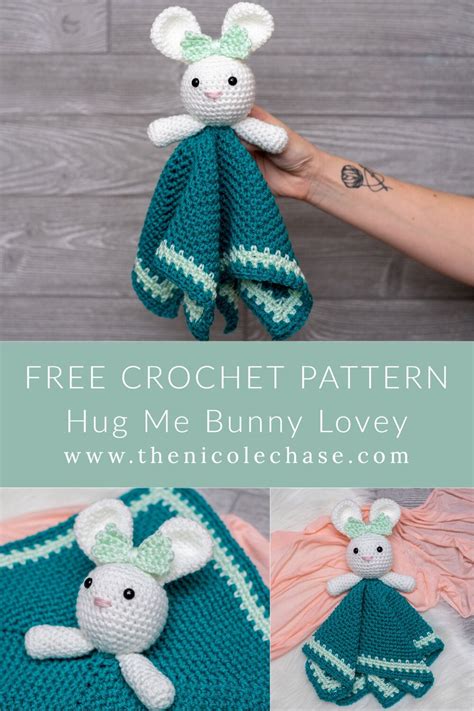 Security Blanket Crochet Pattern Baby Lovey Toy Comforter Cute Bunny