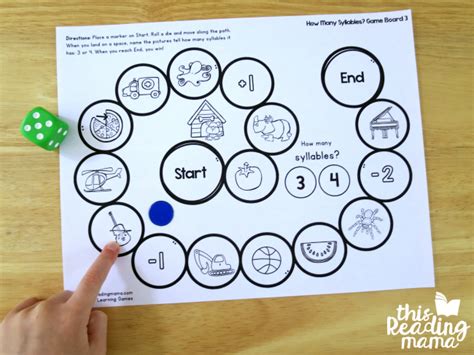 Print and Play Syllable Games - This Reading Mama