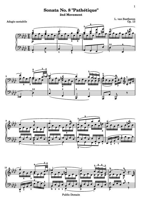 BEETHOVEN PATHETIQUE ADAGIO CANTABILE PDF