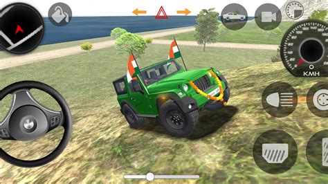 Dollar Song Modified Green Mahindra Thar Stunt Gameplay Green Thar