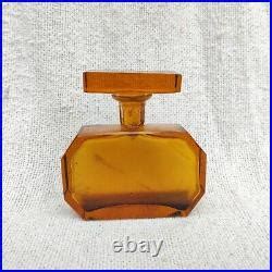 S Vintage Art D Co Marron Ambre Verre Flacon De Parfum D Coratifs