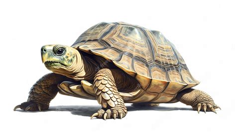 Premium AI Image | A drawing of a tortoise on a white background