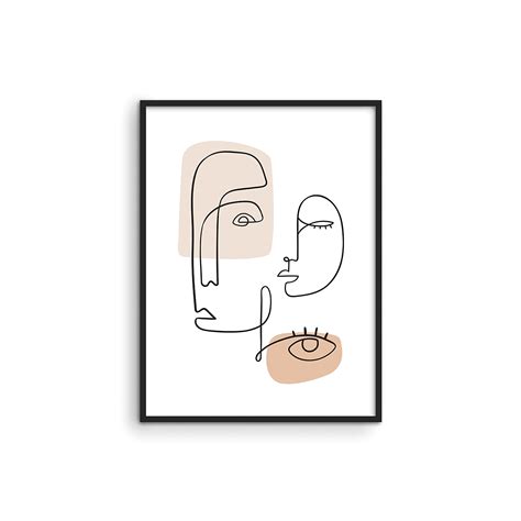 Buy Minimalist Picture Line Drawing Wall Art By Haus And Hues