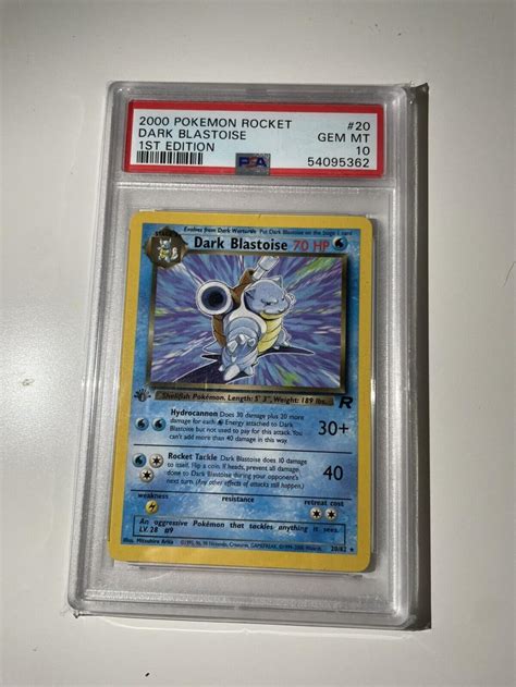 Bid Now 2000 Pokemon Team Rocket Dark Blastoise 1st Edition PSA 10