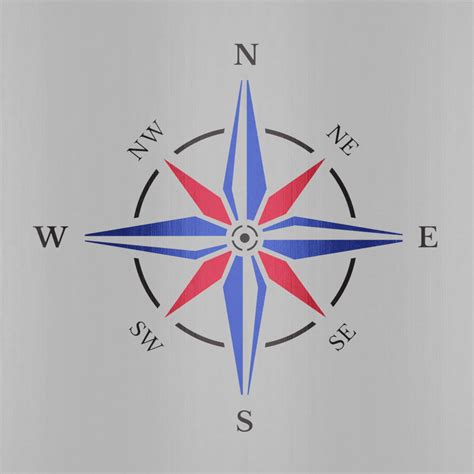 Nautical Compass Rose Stencil Large Reusable Compass Stencil Etsy