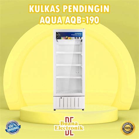 Jual SHOWCASE AQUA JAPAN AQB 190 180 L DISPLAY COOLER KULKAS LOW WATT