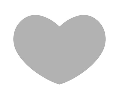 Gray Heart Sign Isolated On Transparent Background Valentines Day Icon