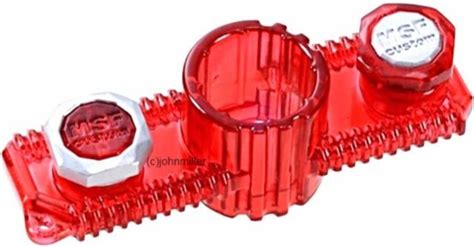 Custom Metal Stone Beyblade Face Bolts Flame Red Bbg 14 Beysandbricks