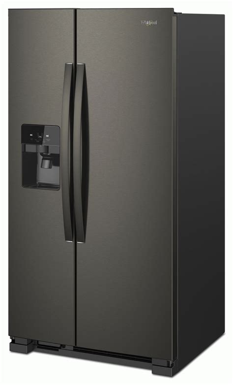 Whirlpool® 21.4 Cu. Ft. Black Stainless Side-by-Side Refrigerator ...