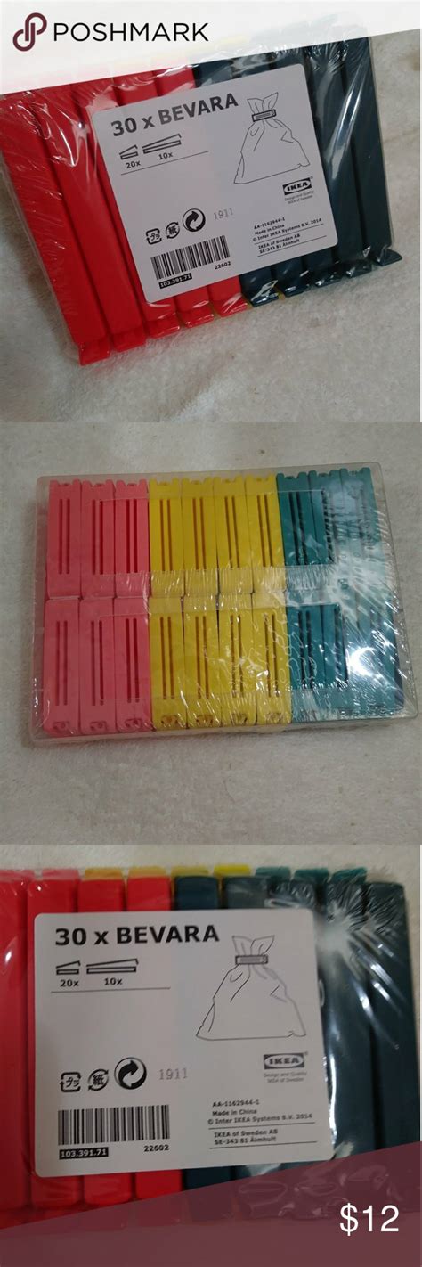 Ikea Bevara Sealing Clip Set Of 30 Color Mixing Ikea Clothes Design