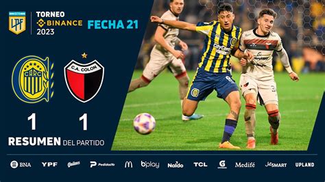 TorneoBinance 2023 Fecha 21 resumen de Rosario Central Colón