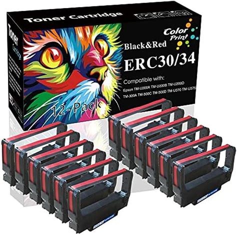 Amazon Colorprint Compatible ERC30 Ribbon Cartridge For Epson