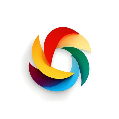 Premium AI Image | Colored paper cut logo representing a message white ...