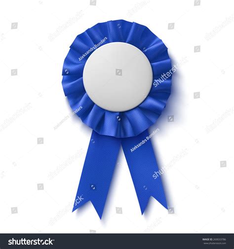 Blank Realistic Blue Fabric Award Ribbon Stock Vector Royalty Free