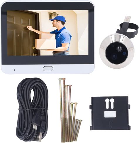 2MP Peep Hole Camera For Front Door Wireless 4 3inch Screen Ring