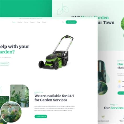 Pelouse Gardening Landscaping Figma Ui Template