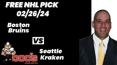 NHL Pick Boston Bruins Vs Seattle Kraken Prediction 2 26 2024 Best