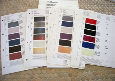 1991 Porsche Factory 944 911 And 928 Color Chart Showroom Brochure