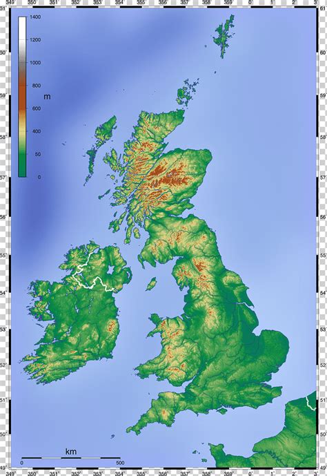 Inglaterra Mapa Polityczna Physische Karte Mapa Topogr Fico Inglaterra