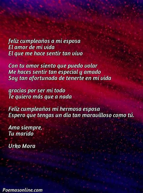 Mejores Poemas Para Felicitar A Mi Esposa En Su Cumplea Os Poemas