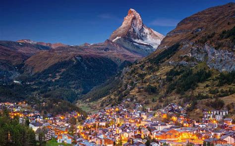 Italian Village In Alps