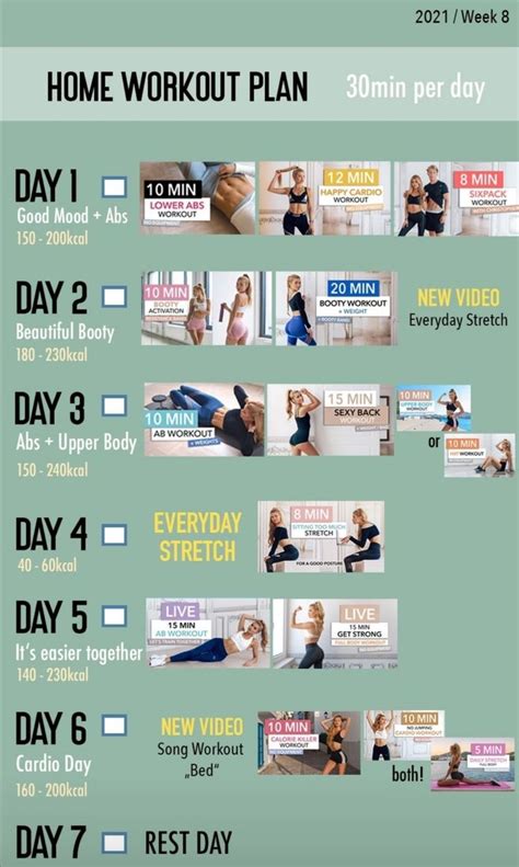 Pin By Hatice Akdo An On Pamela Reif Min Per Day At Home Workout