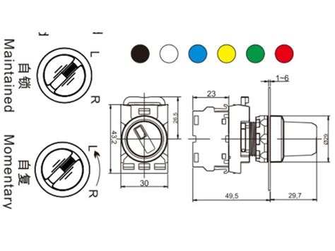 LA115 A2 11X 1NO 1NC Maintained 2 Position Selector Switch Push Button