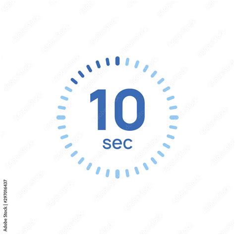 10 second timer clock. 10 sec stopwatch icon countdown time digital ...