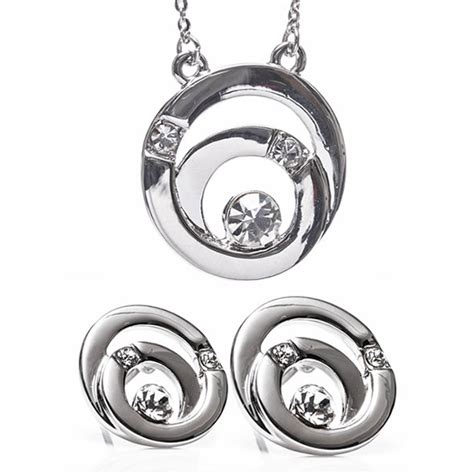 Newgrange Living Silver Spiral Stone Pendant Earring Set Giftme Ie