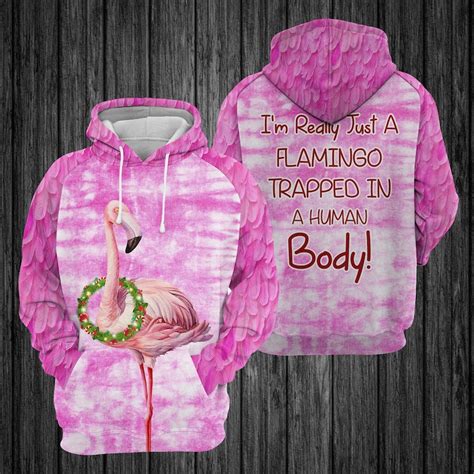 Flamingo Trapped In Human Body Sweatshirt Hoodie Flamingo Etsy