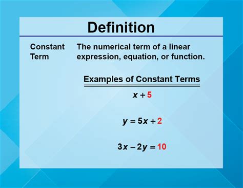 Video Definition 34 Linear Function Concepts Constant Term Media4math