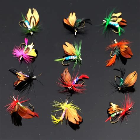 12pcs Lot Fishing Insects Flies Fly Fishing Lures 20mm Baits