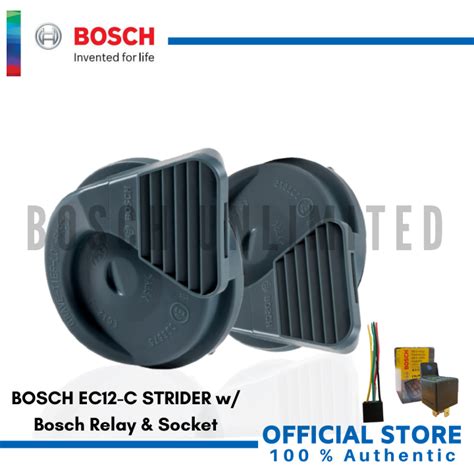 Bosch Ec C Strider V Fanfare Horn Set With Bosch Relay Socket