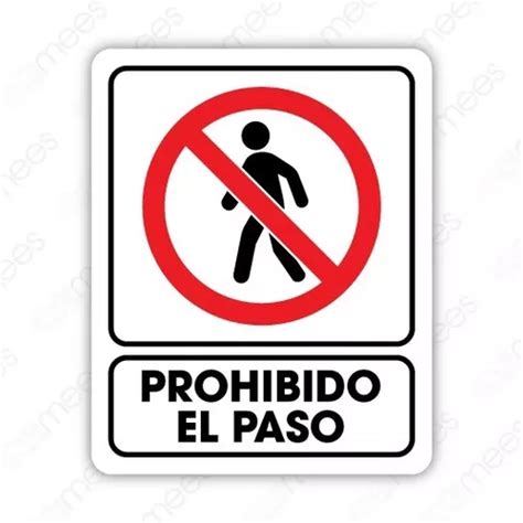 Señalamiento Prohibido El Paso 20x25 Seguridad