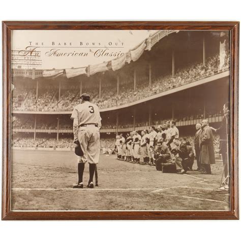 Babe Ruth Yankees The Babe Bows Out Custom Framed Photo Display