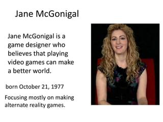 Speech Slideshow Jane McGonigal PPT