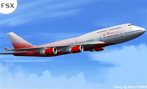 Pmdg Boeing 747 400 Rossiya Airlines Updated Fsx Aircraft Liveries And Textures Avsim Su