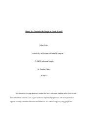 Should Sex Education Be Taught In Public School Week Docx Should
