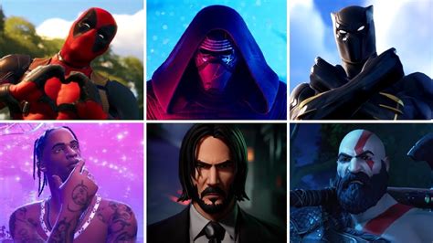 Fortnite All Crossover Trailers And Cutscenes 2017 To 2021 Marvel